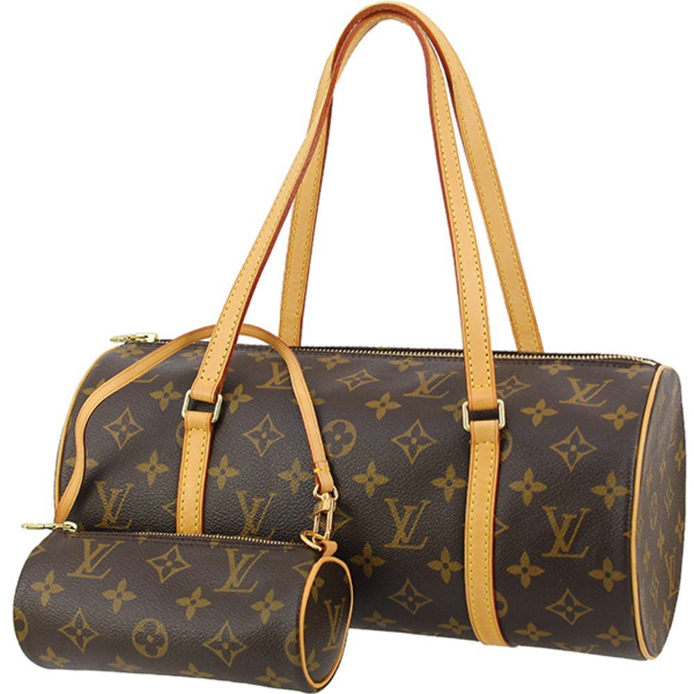 Louis Vuitton Papillon Cylindrical GM Monogram Leather Brown Shoulder Bag